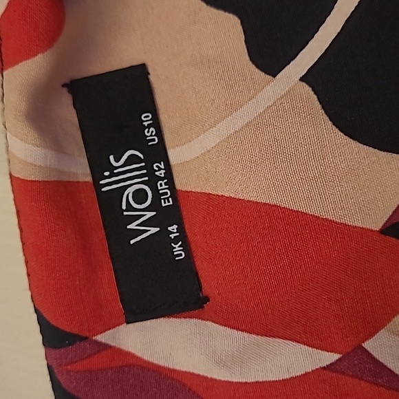 EUC Wallis Abstract Print Three-Quarter Sleeved Colorful Dress - Picture 10 of 14